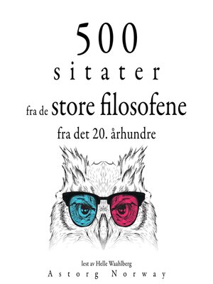 cover image of 500 sitater fra store filosofer fra det 20. århundre